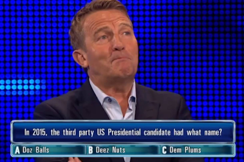10 Latest Pics Of Deez Nuts FULL HD 1920×1080 For PC Desktop 2024 free download the chase host bradley walsh loses it over deez nuts stuff co nz 800x533