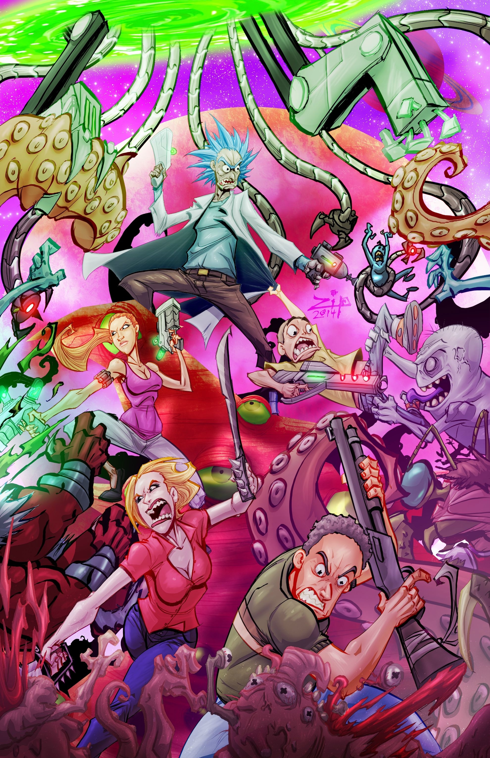 10 Top Trippy Rick And Morty Wallpaper FULL HD 1920×1080 For PC Background