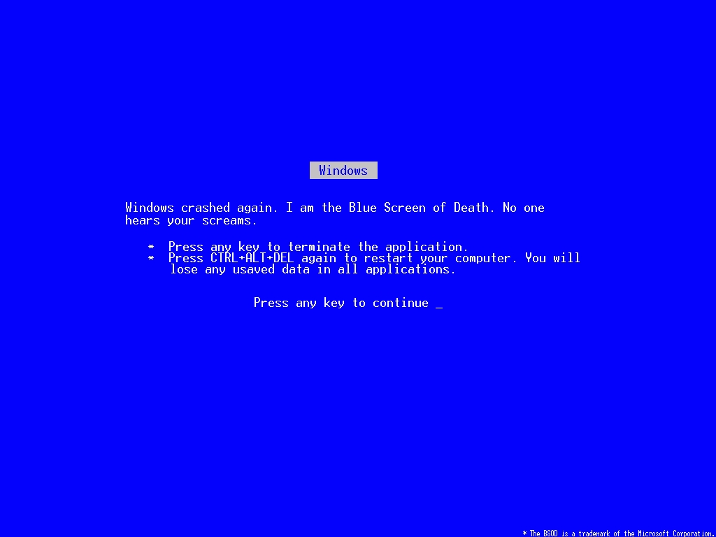 10 New Blue Screen Of Death Desktop Background FULL HD 1080p For PC Background