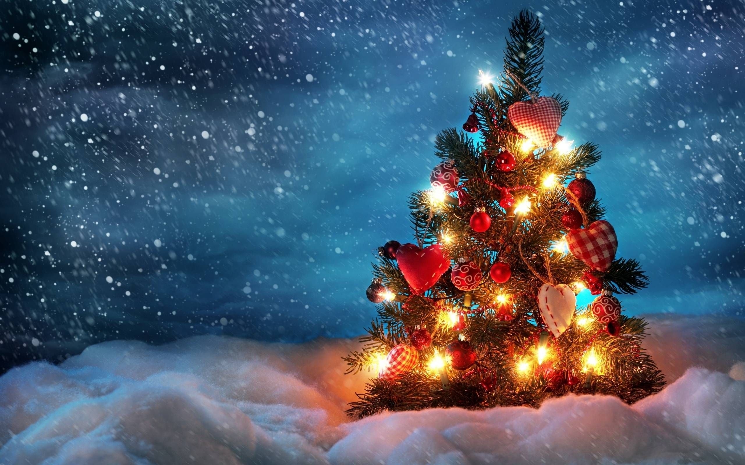 10 New Christmas Lights Snow Wallpaper FULL HD 1080p For PC Desktop