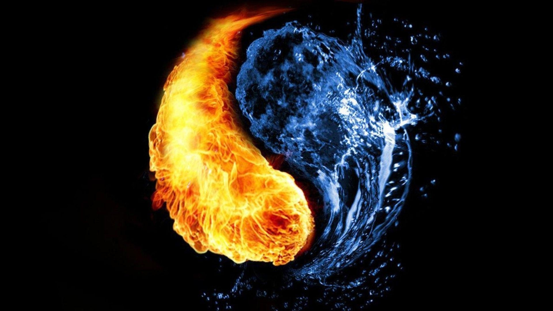 cool fire and water wallpaper (60+ images)