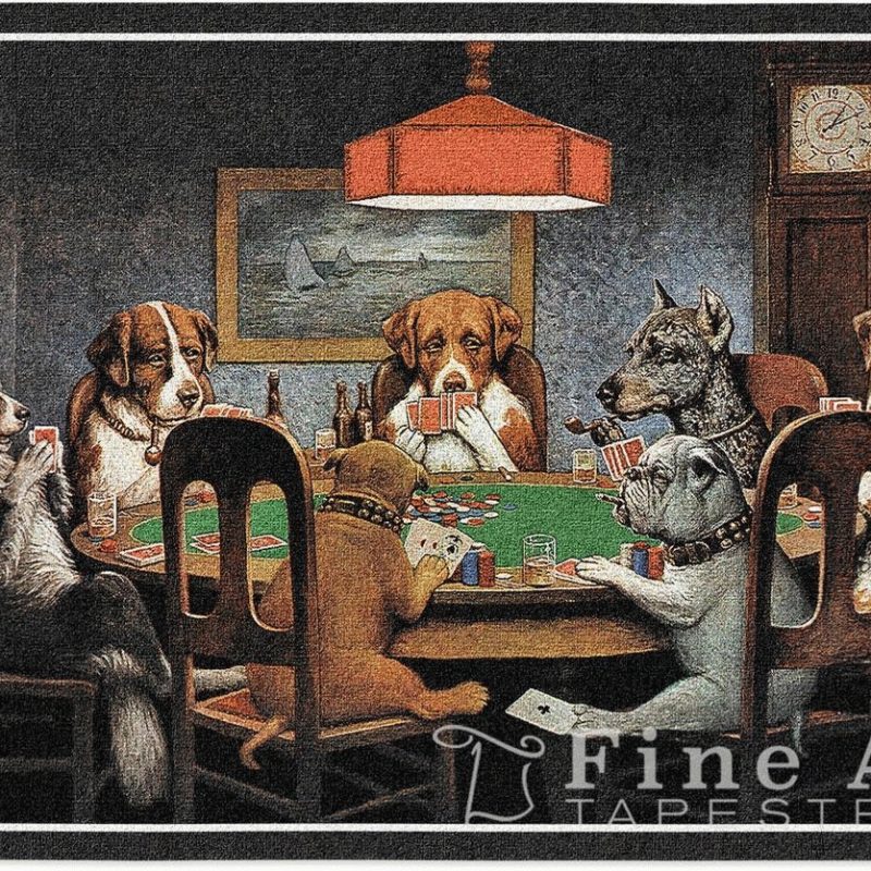 10 New Pictures Of Dogs Playing Cards FULL HD 1080p For PC Desktop 2023 free download dogs playing poker cards tapestry wall hanging a friend in need 800x800
