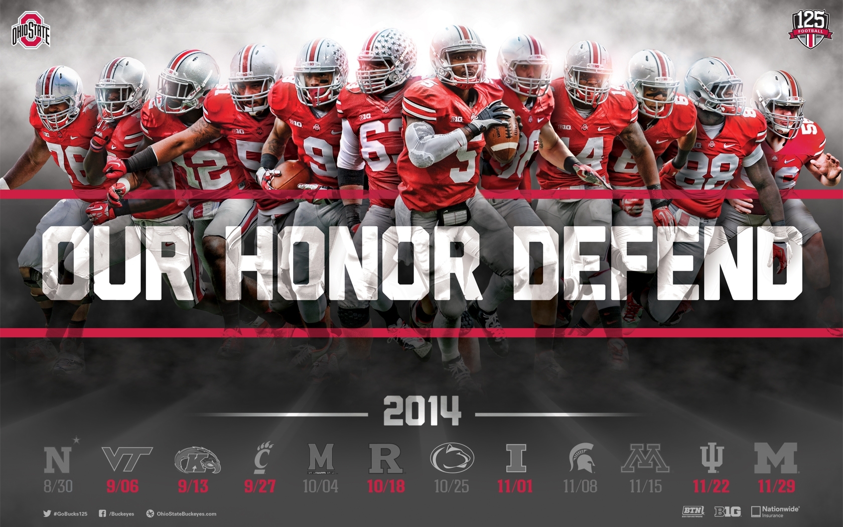 download the ohio state football 2014 schedule poster for printing