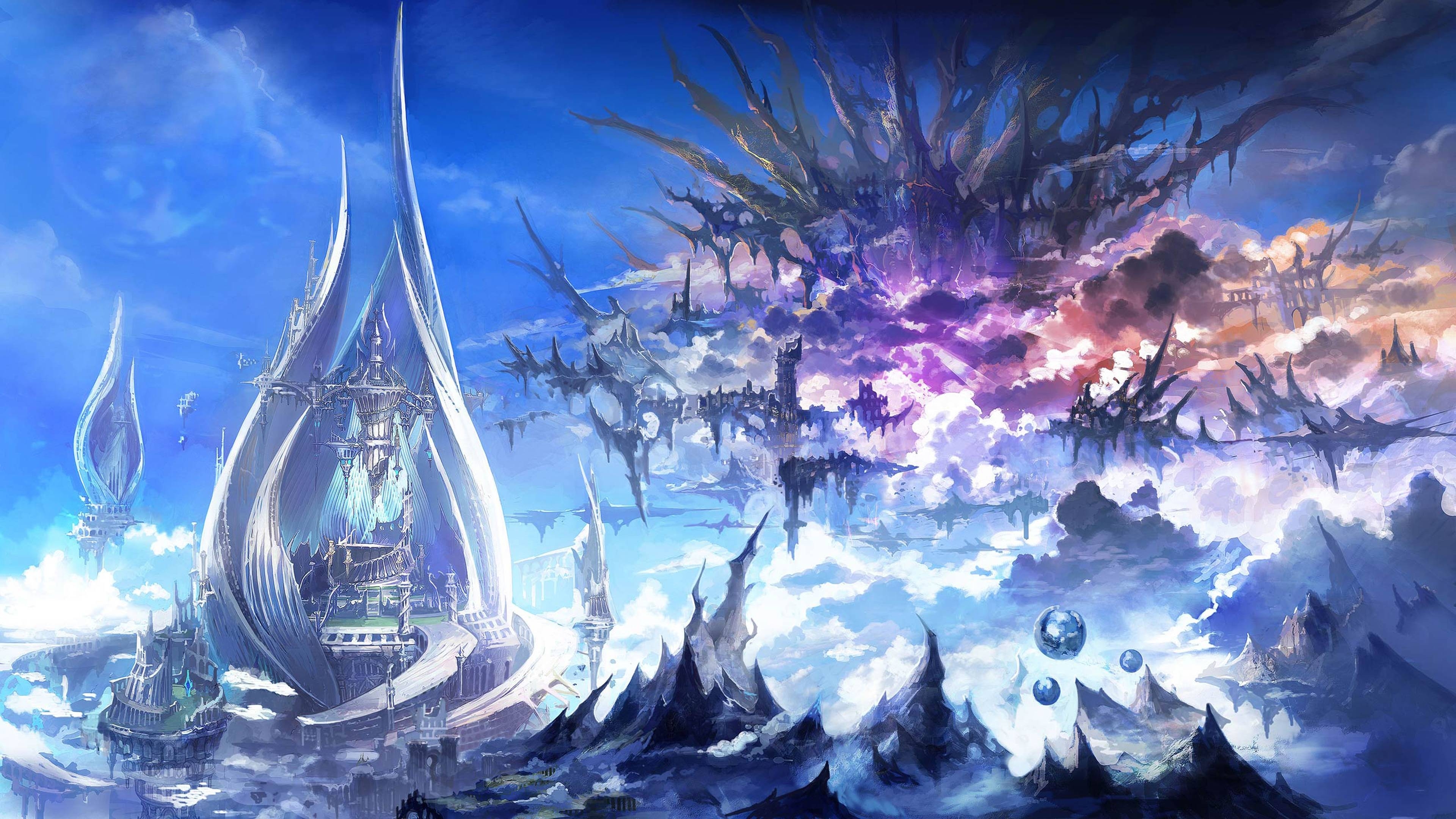 Город новой эры. Final Fantasy 14 Heavensward замок. Final Fantasy 14 обои на рабочий стол. Final Fantasy XIV: A Realm Reborn.