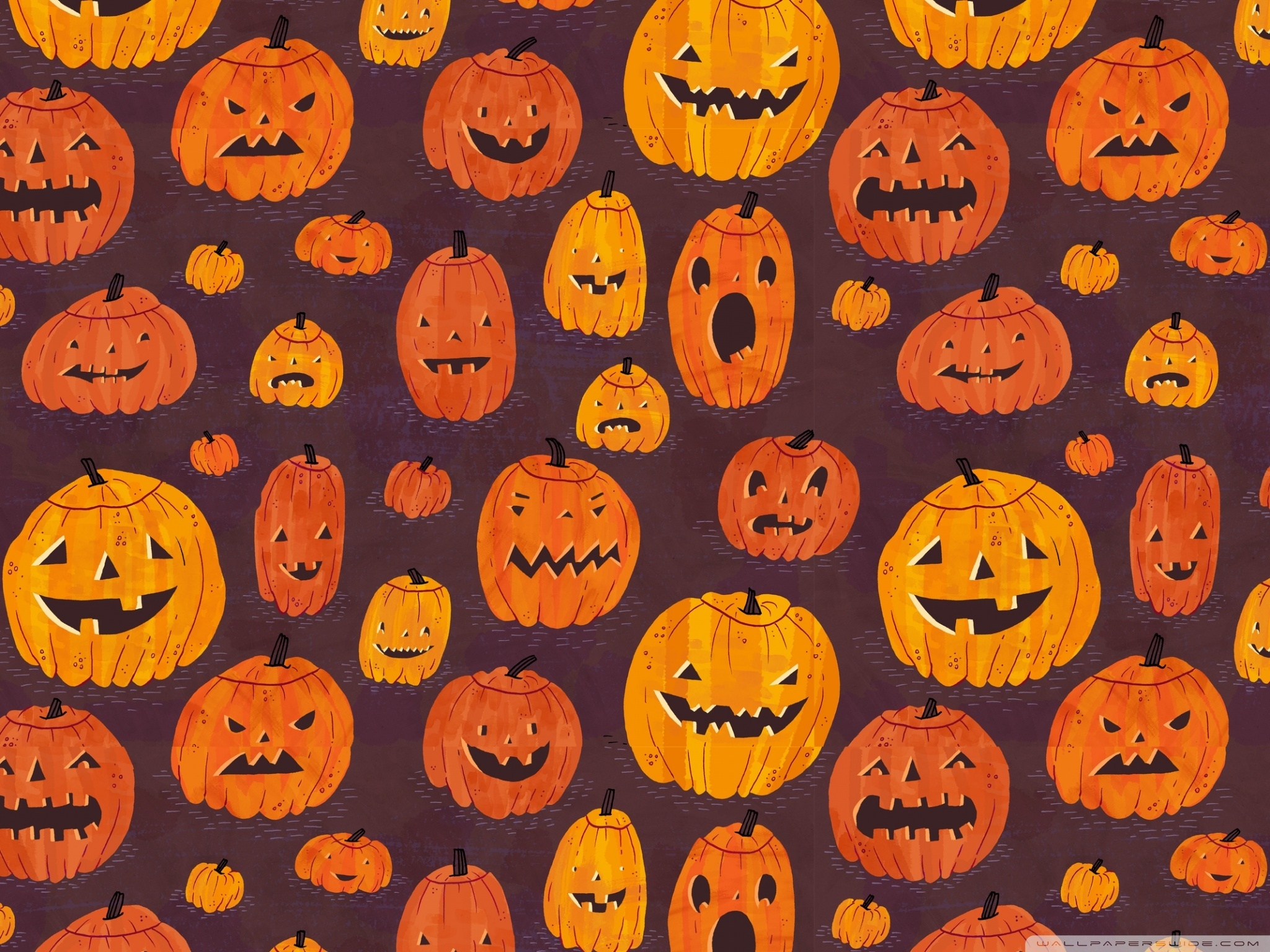 halloween pumpkins pattern ❤ 4k hd desktop wallpaper for 4k ultra
