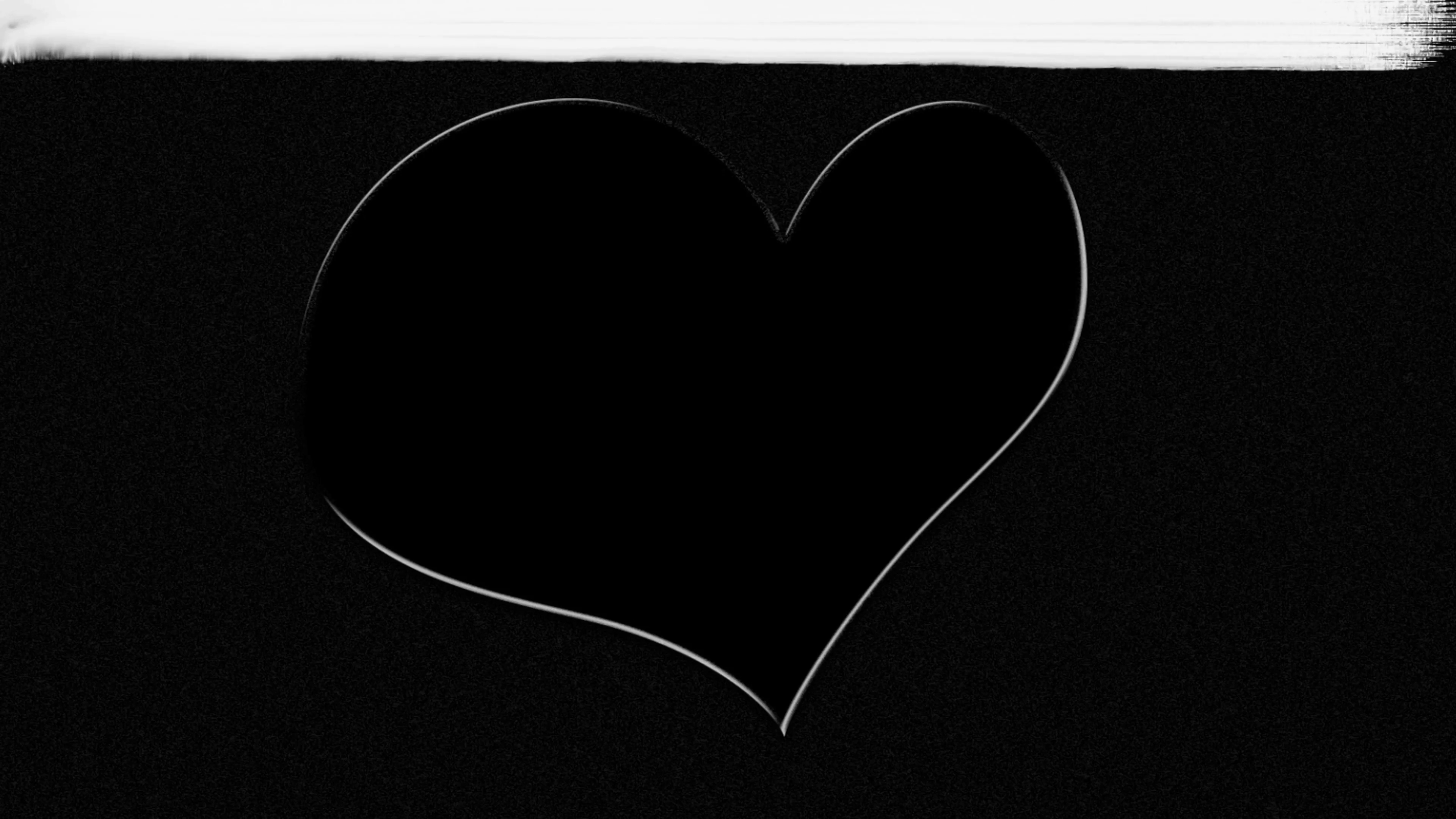 10 New White Heart Black Background FULL HD 1080p For PC Background