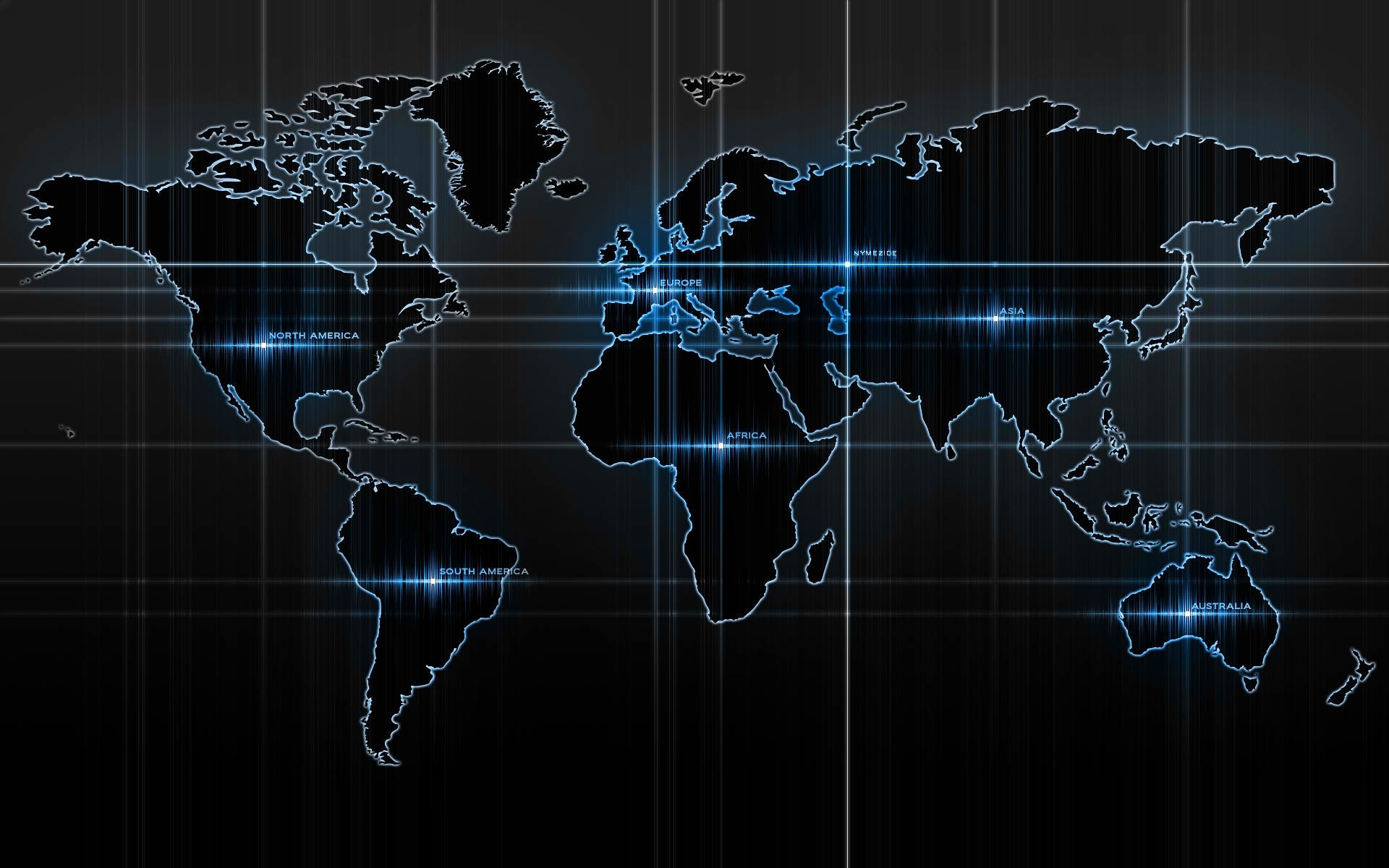high tech blue world map - pixcorners