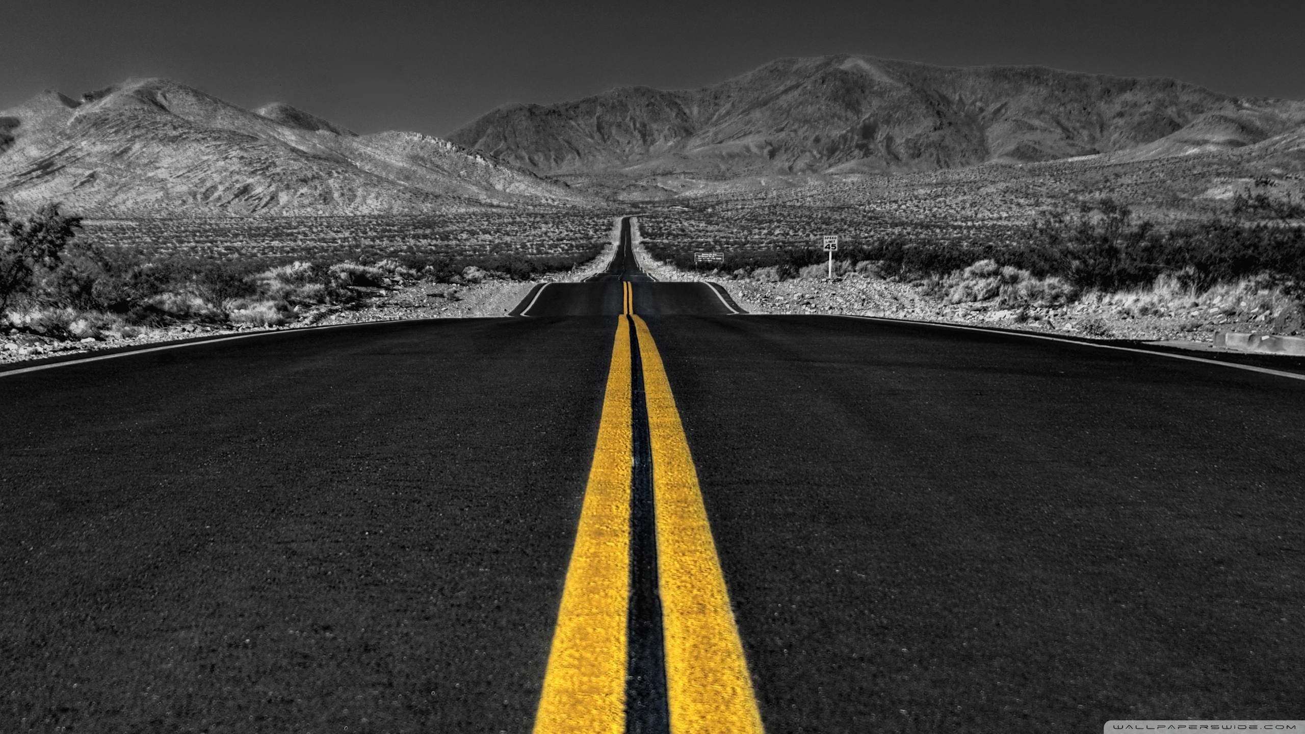 long desert road black and white ❤ 4k hd desktop wallpaper for 4k