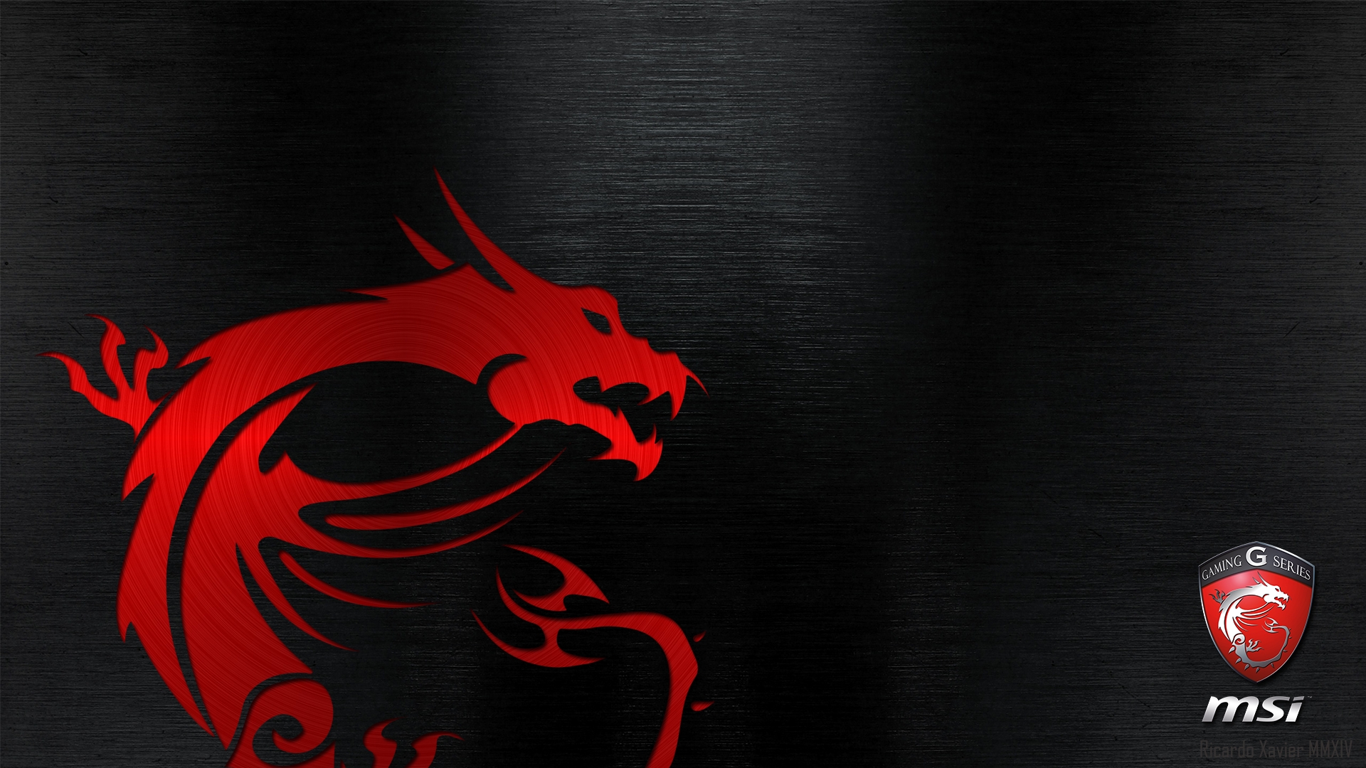 msi gaming wallpaper - red dragon emobossed (1920×1080) | msi