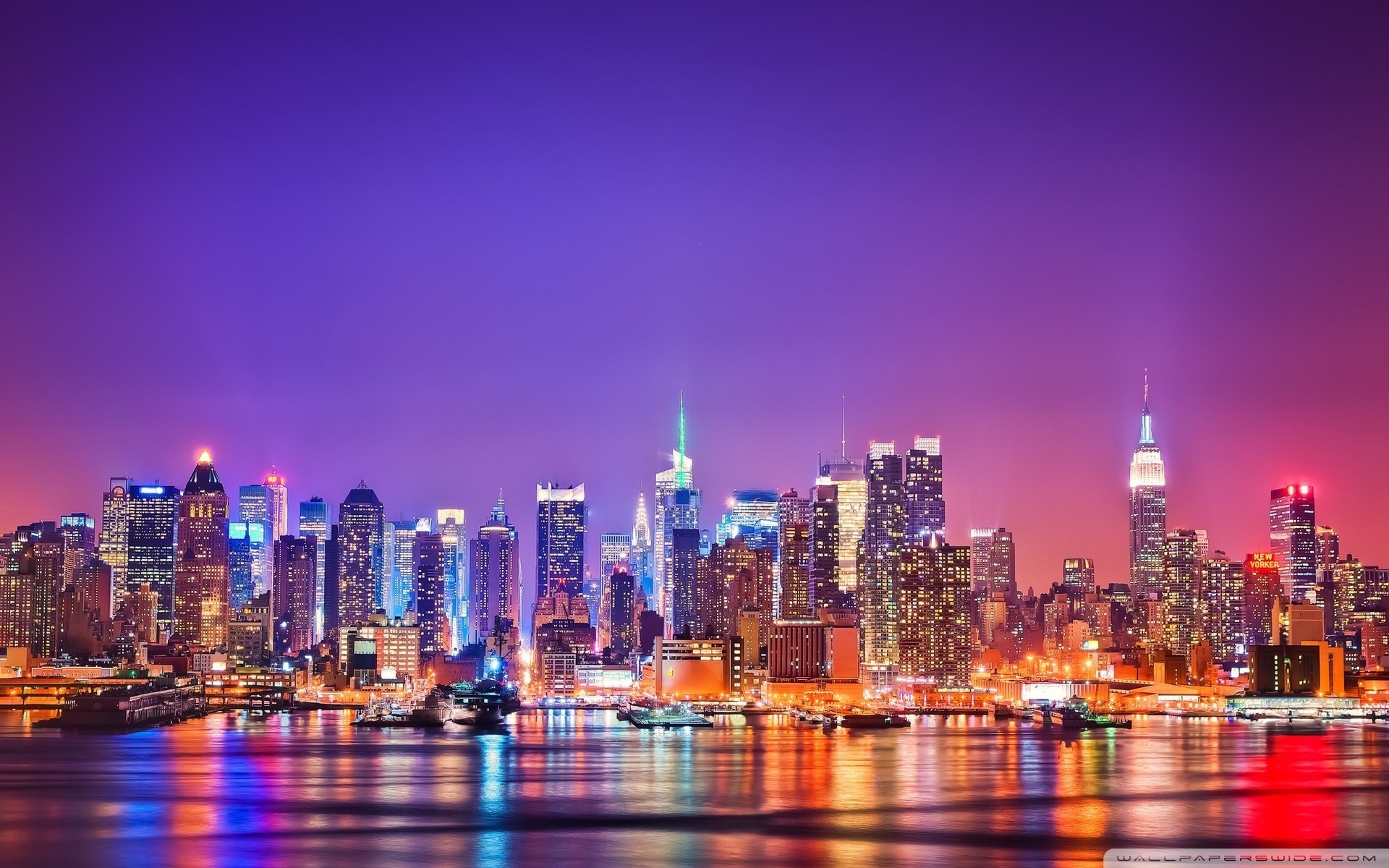 new york city skyline at night ❤ 4k hd desktop wallpaper for 4k