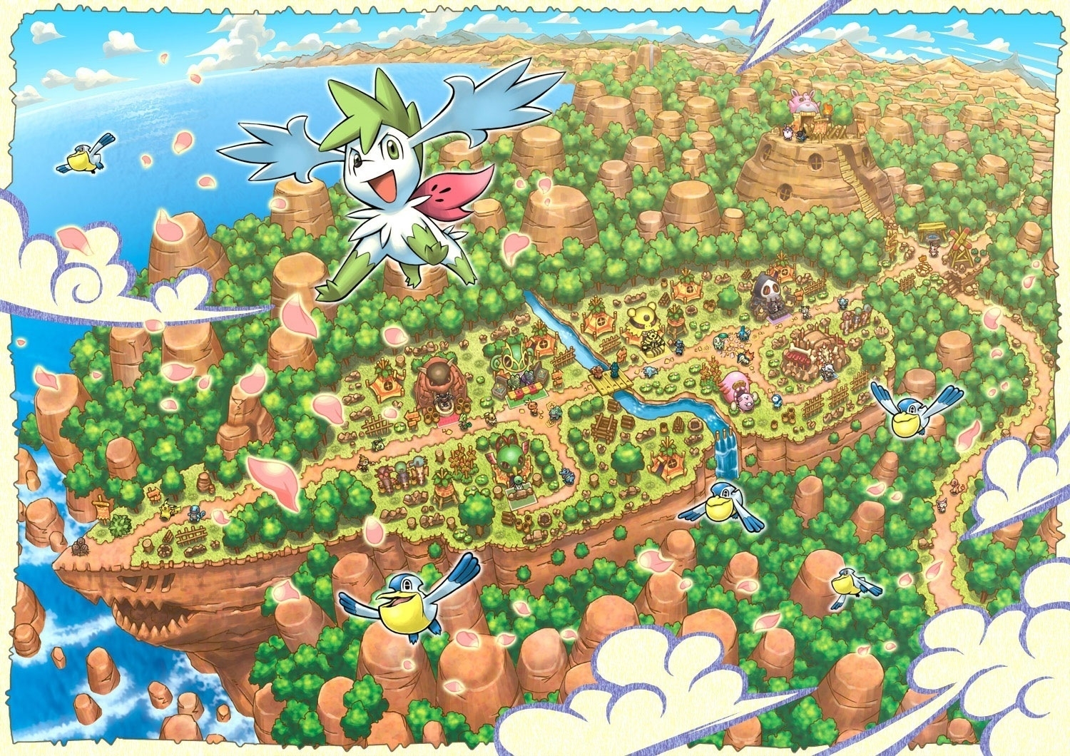 pokemon mystery dungeon images explore of sky-shaymin hd wallpaper
