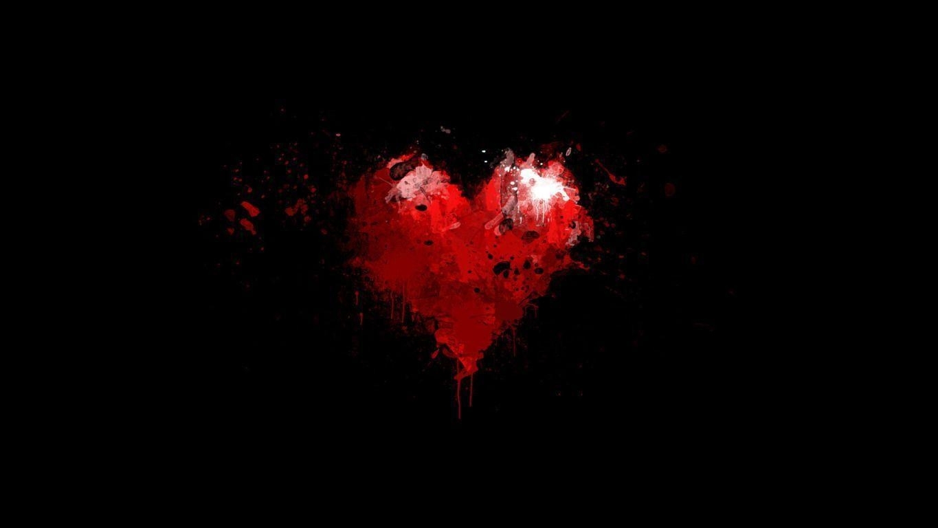 red heart with black backgrounds - wallpaper cave