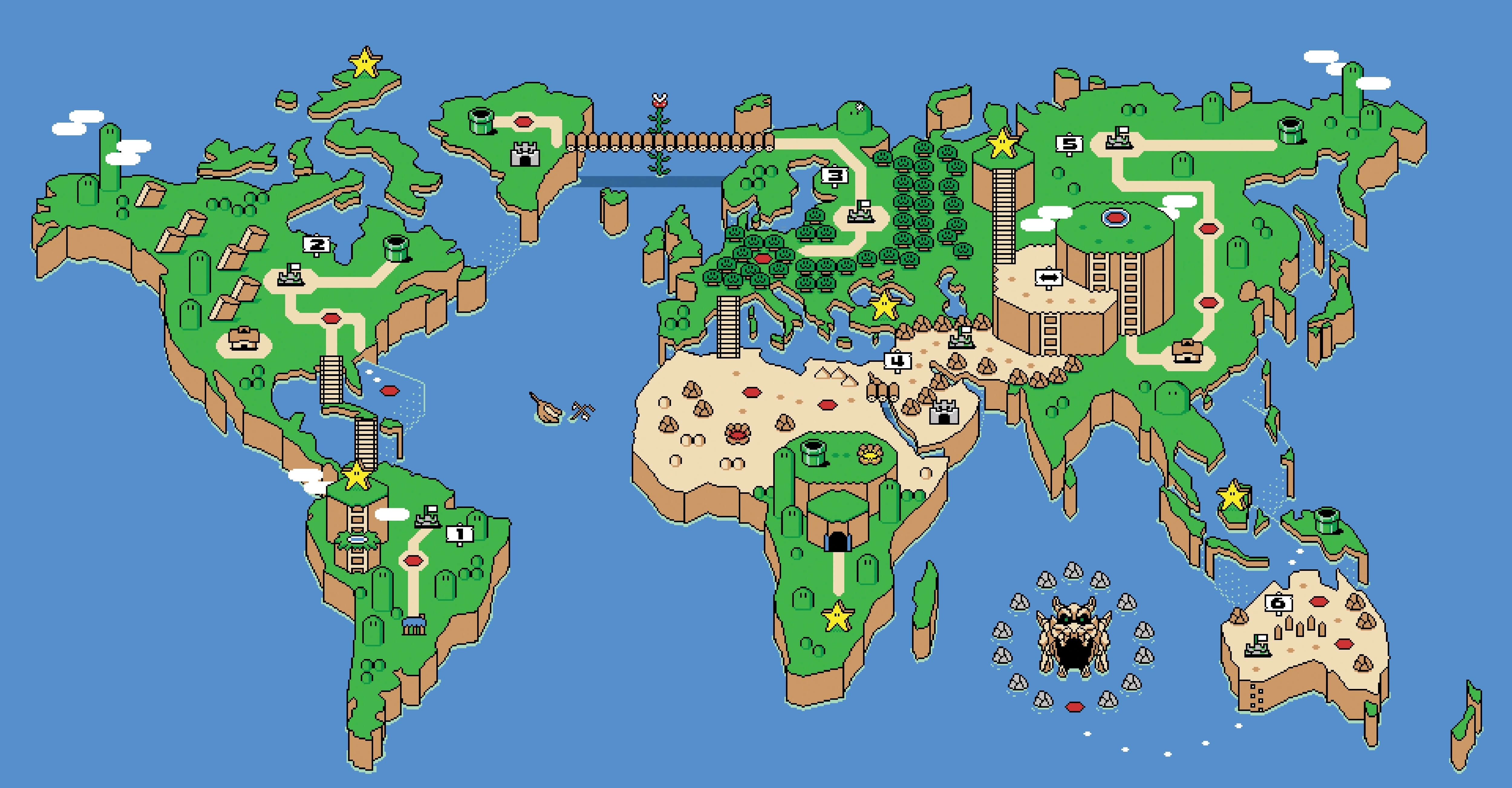10 Best Super Mario World Map Wallpaper FULL HD 1080p For PC Background