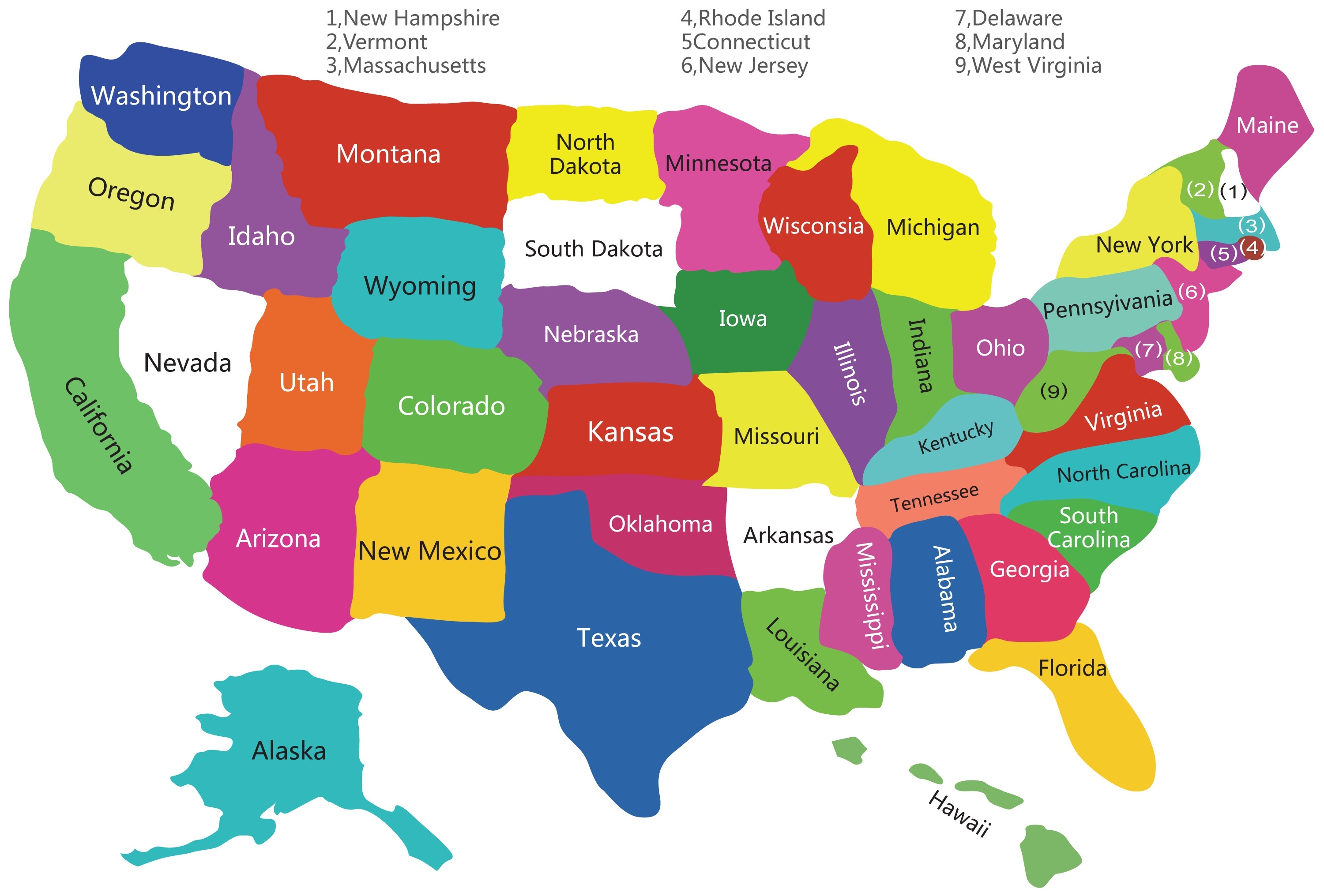 Usa States Map Usa Map Wallpapers Wallpaper Cave World Political