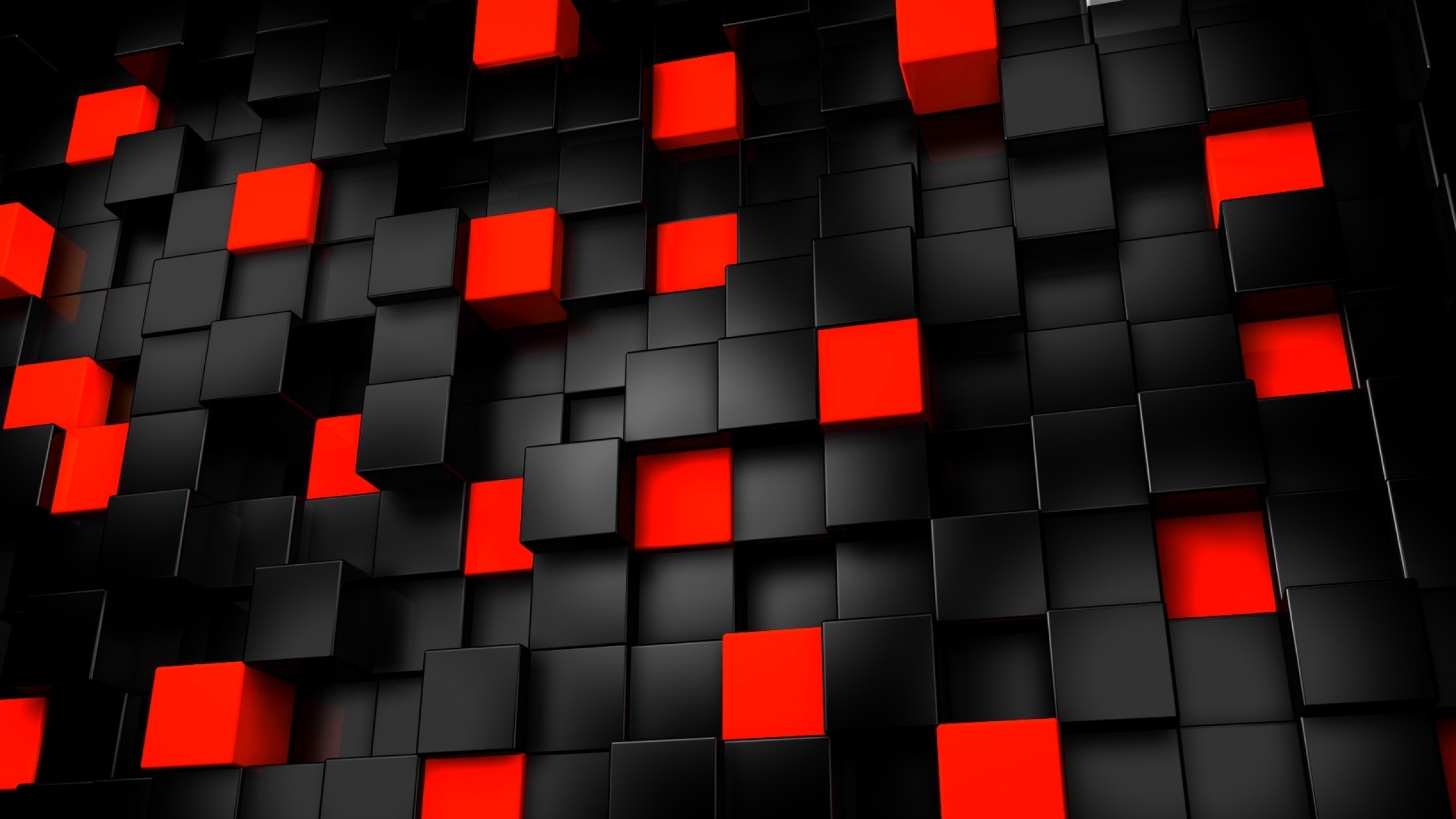 wallpaper 3d, cubes, black, red, abstract, #639